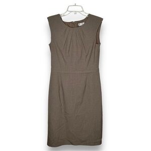 Tahari Brown Career Sheath Dress Size 6 - "Betty"